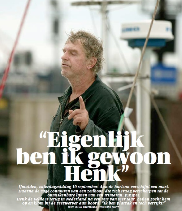 Interview zeezeiler Henk de Velde in Zeilen